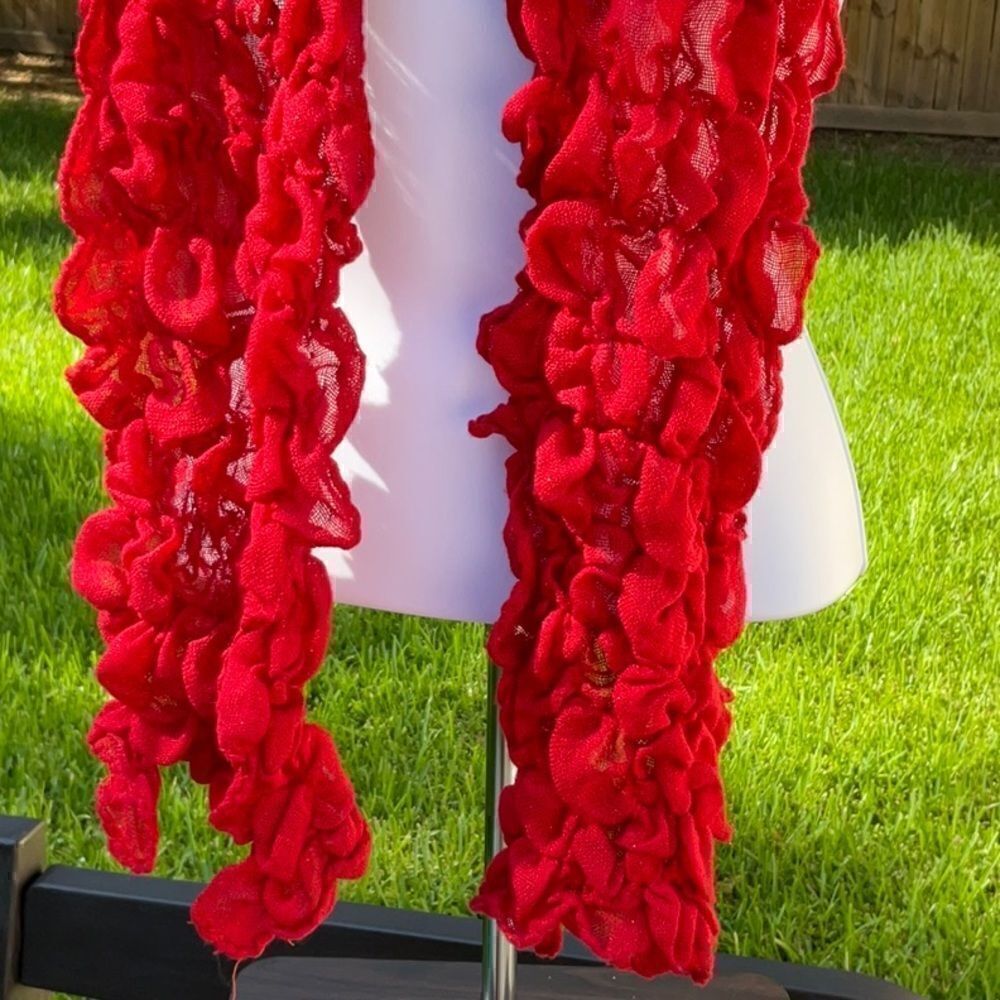 Take 50% OFF- Scarf Red Color, One Size - Picture 3 of 3